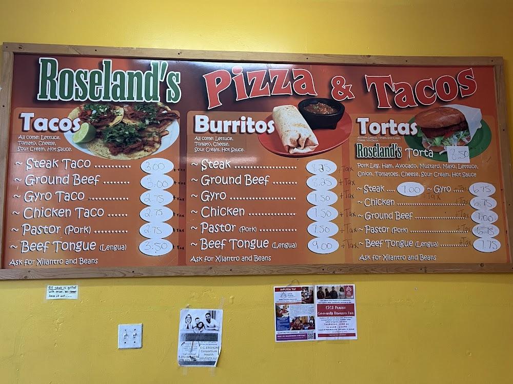 Roseland Pizza & Tacos Menu image 1